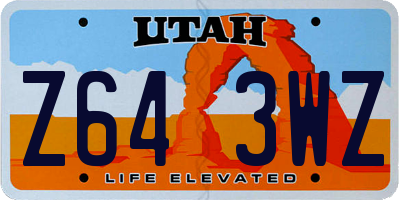 UT license plate Z643WZ