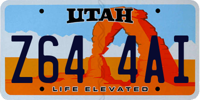 UT license plate Z644AI