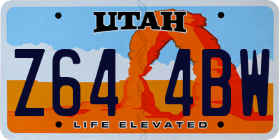 UT license plate Z644BW