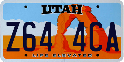 UT license plate Z644CA