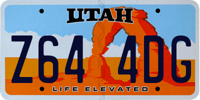 UT license plate Z644DG
