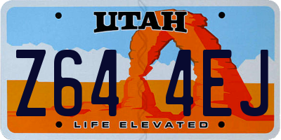 UT license plate Z644EJ