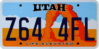 UT license plate Z644FL