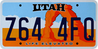 UT license plate Z644FQ