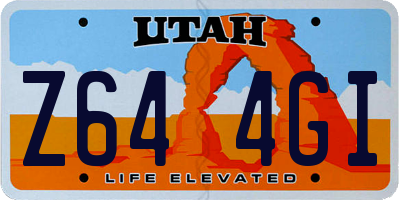 UT license plate Z644GI