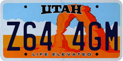 UT license plate Z644GM