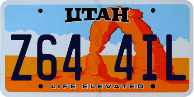 UT license plate Z644IL