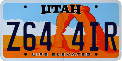 UT license plate Z644IR
