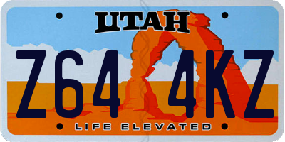 UT license plate Z644KZ