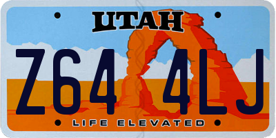 UT license plate Z644LJ