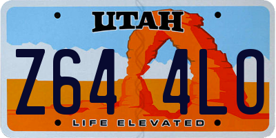UT license plate Z644LO