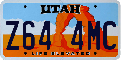 UT license plate Z644MC