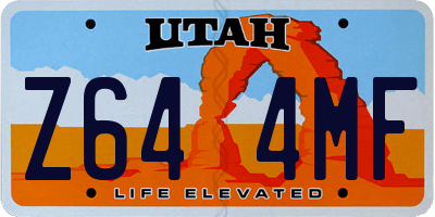 UT license plate Z644MF