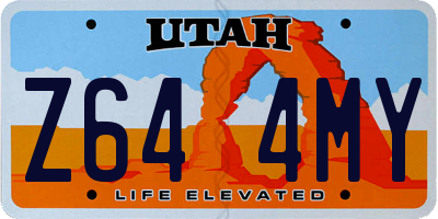 UT license plate Z644MY