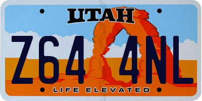 UT license plate Z644NL