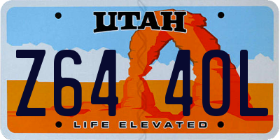 UT license plate Z644OL