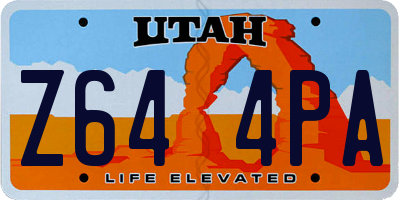 UT license plate Z644PA