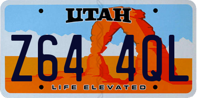 UT license plate Z644QL
