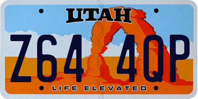 UT license plate Z644QP