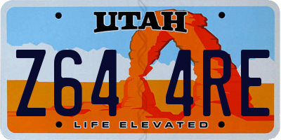 UT license plate Z644RE