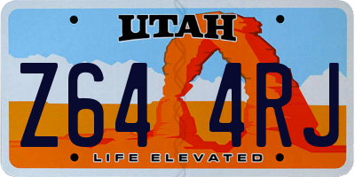 UT license plate Z644RJ