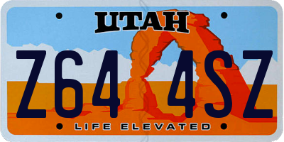 UT license plate Z644SZ