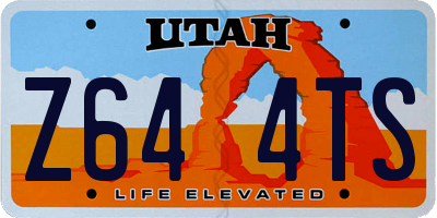 UT license plate Z644TS