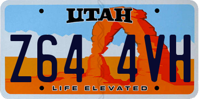 UT license plate Z644VH