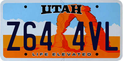 UT license plate Z644VL