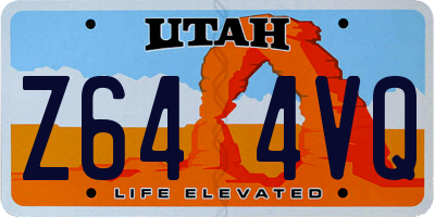 UT license plate Z644VQ