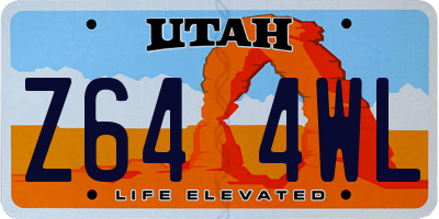 UT license plate Z644WL