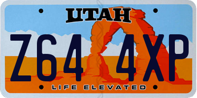 UT license plate Z644XP