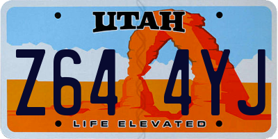UT license plate Z644YJ