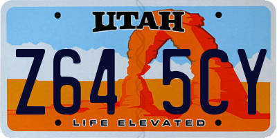 UT license plate Z645CY