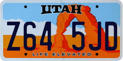 UT license plate Z645JD