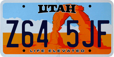 UT license plate Z645JF