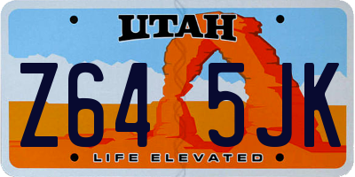 UT license plate Z645JK