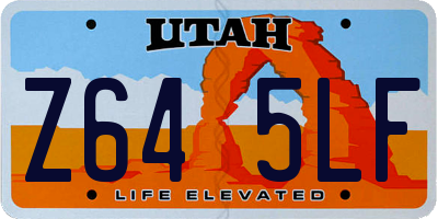 UT license plate Z645LF