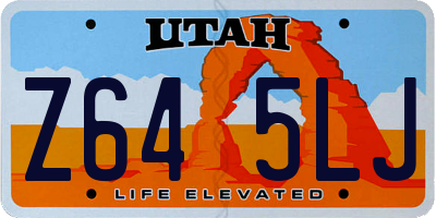 UT license plate Z645LJ