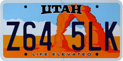 UT license plate Z645LK