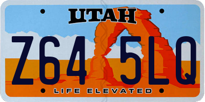 UT license plate Z645LQ