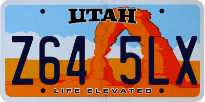 UT license plate Z645LX