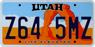 UT license plate Z645MZ