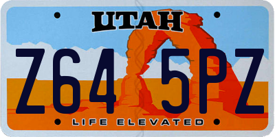 UT license plate Z645PZ