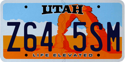 UT license plate Z645SM