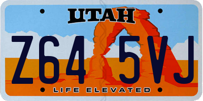 UT license plate Z645VJ