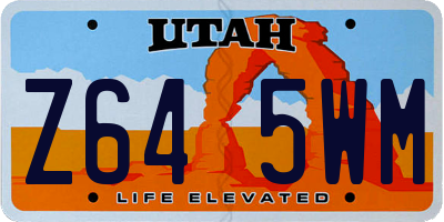 UT license plate Z645WM