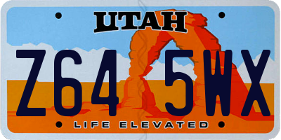 UT license plate Z645WX