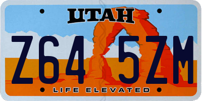 UT license plate Z645ZM