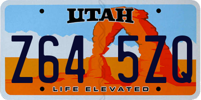 UT license plate Z645ZQ